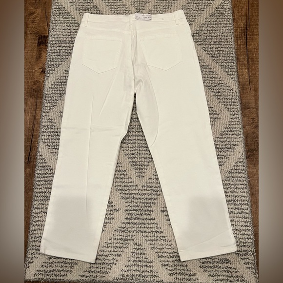 Ella Moss High Rise Slim Straight Ankle White Jeans - Picture 2 of 10